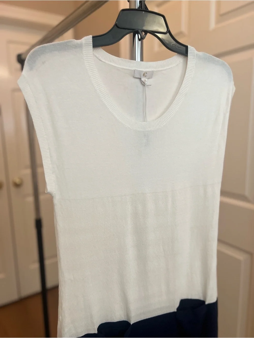 C Cream Scoop Neck Knit Top - Picture 2 of 6